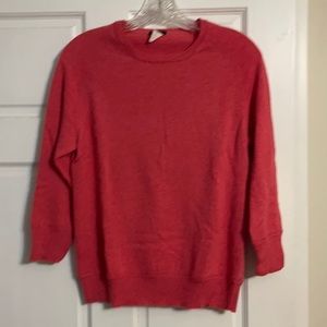 J. Crew Merino Wool Salmon/Pink Sweater Size M